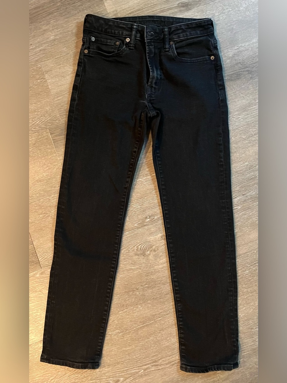 Men’s American Eagle Black Skinny Jeans, Sz 29 x 30, NE(X)T LEVEL AIRFLEX - Picture 2 of 7